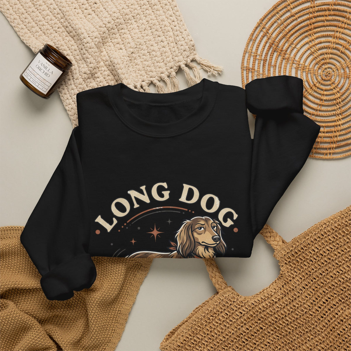Dachshund 'Long Dog Short Patience' Crewneck Sweatshirt