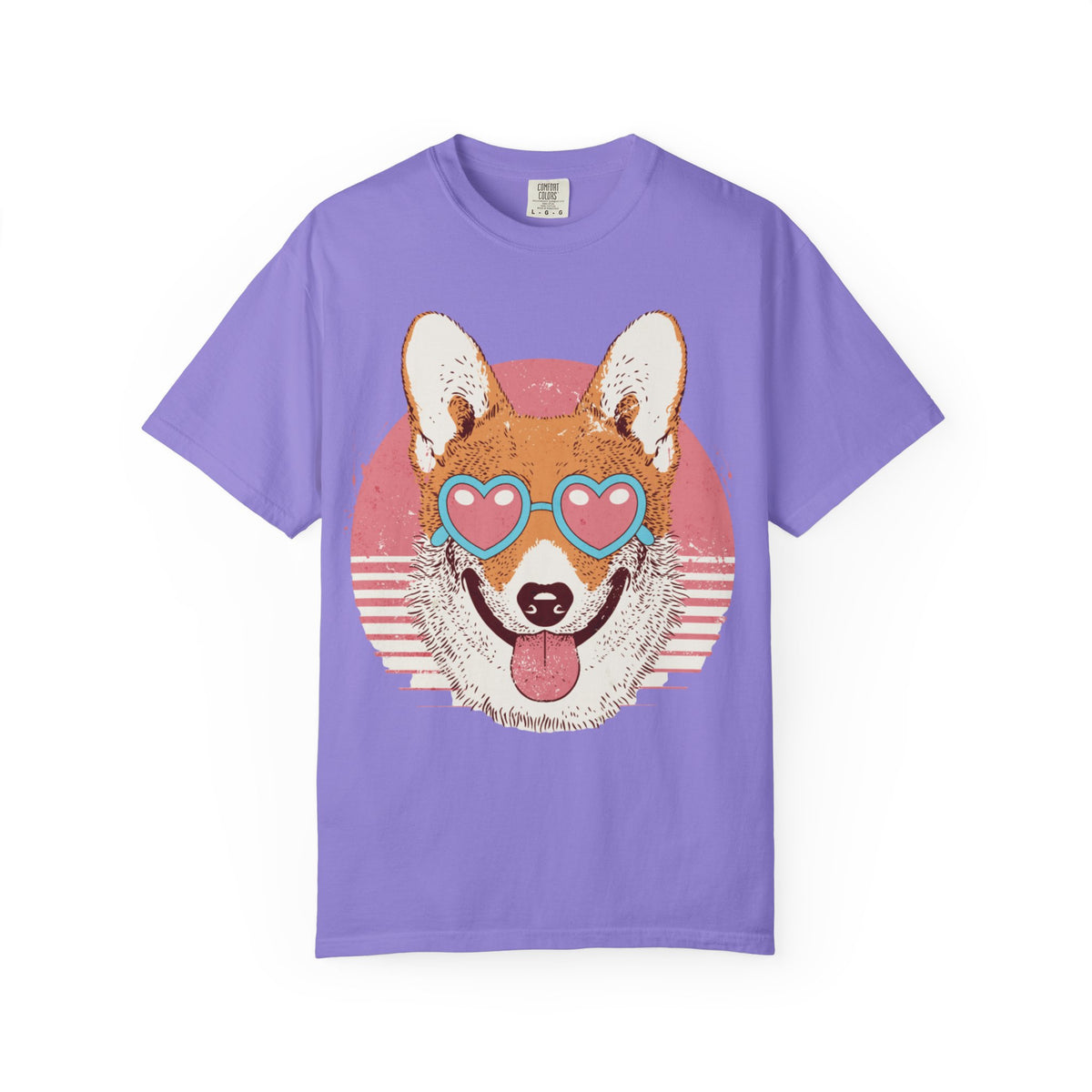 Corgi Heart Sunglasses T-Shirt — Retro Cute Dog Graphic Tee