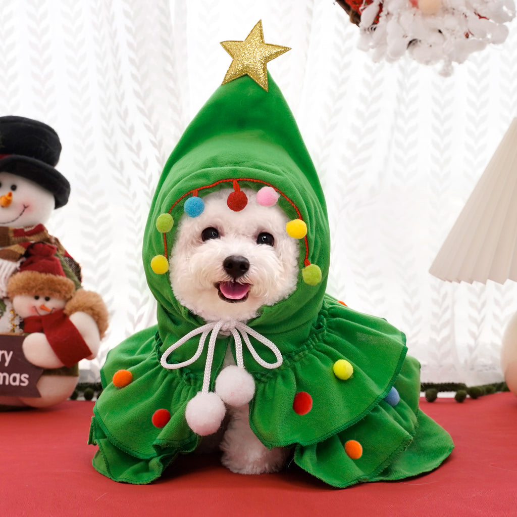 Christmas Cloak Pet Dog Costume Outfit