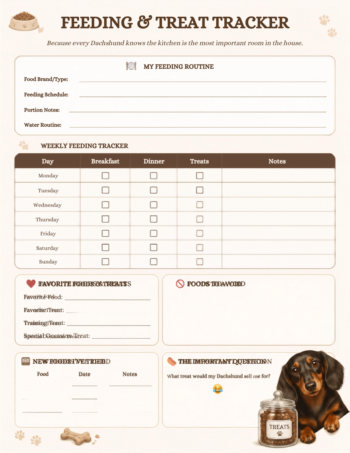 The Complete Dachshund Planner