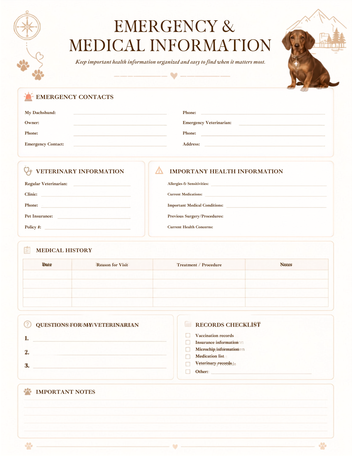 The Complete Dachshund Planner